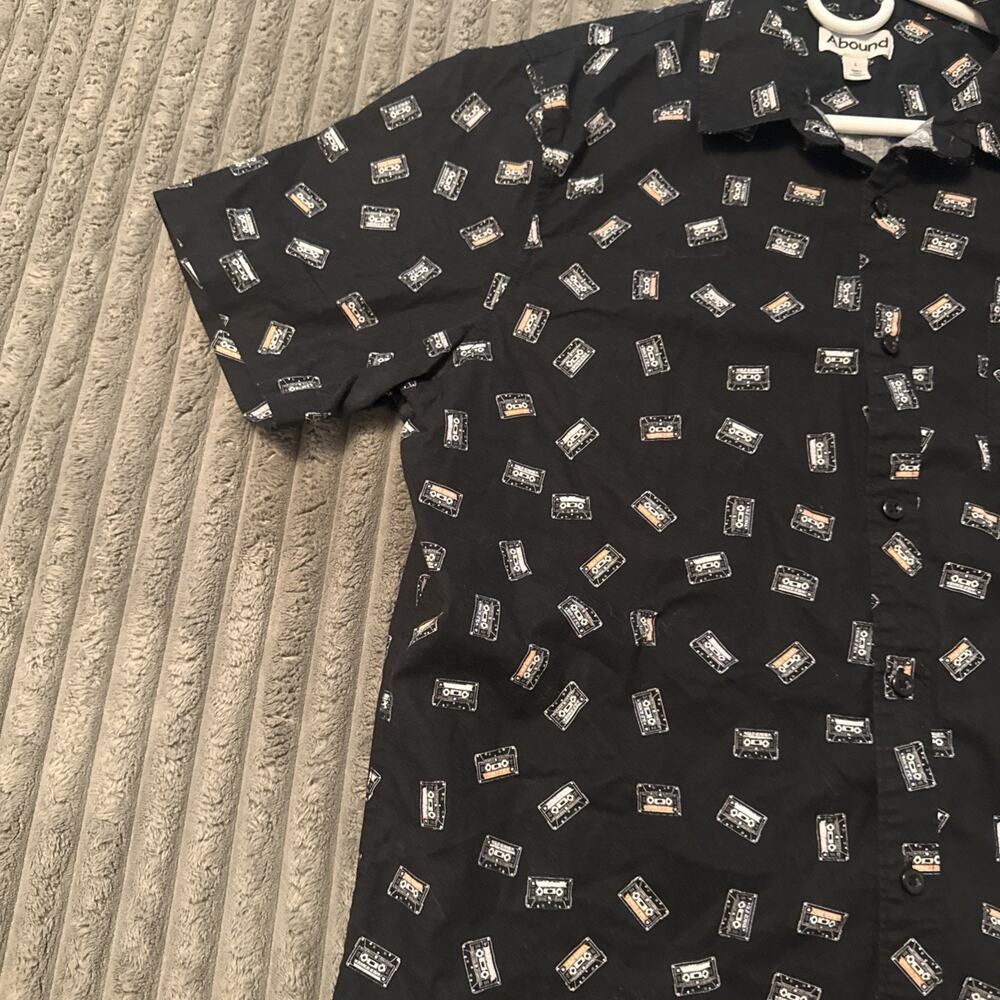 Abound Button Up Short Sleeve Shirt Men’s Size L - Picture 6 of 14